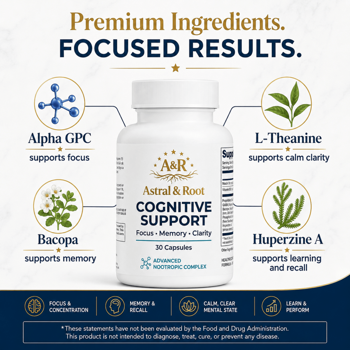 Cognitive Support — Nootropic Focus & Clarity Formula - Astral & Root