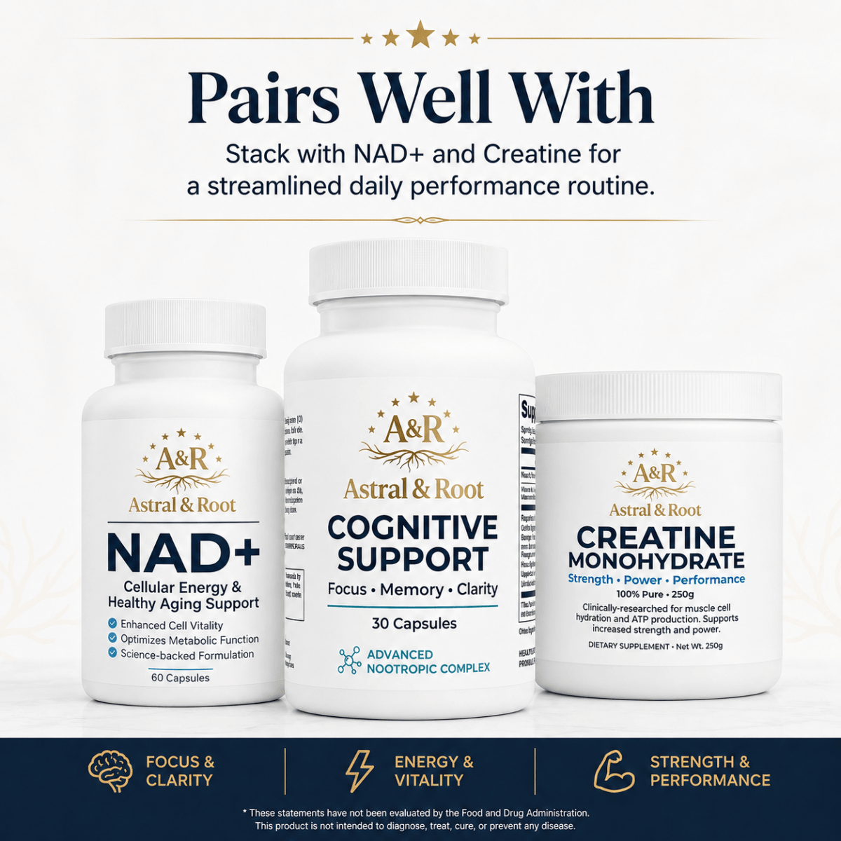 Cognitive Support — Nootropic Focus & Clarity Formula - Astral & Root