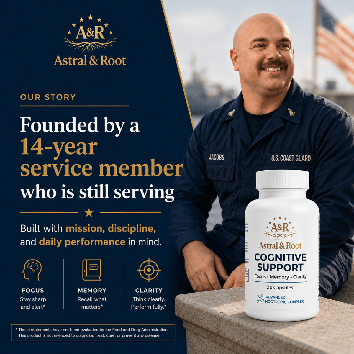 Cognitive Support — Nootropic Focus & Clarity Formula - Astral & Root