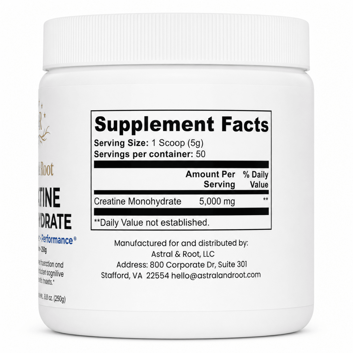 Creatine Monohydrate — Brain & Muscle Energy Support - Astral & Root