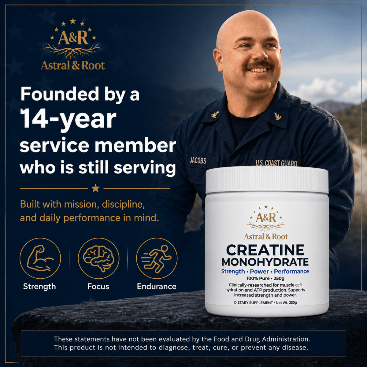 Creatine Monohydrate — Brain & Muscle Energy Support - Astral & Root
